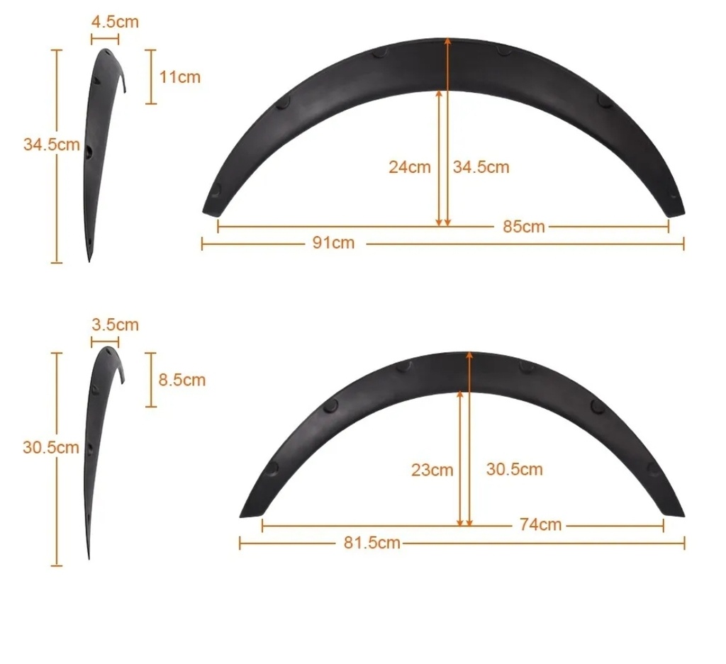 Universal Fender Liner for Pickups, Bus and Trucks