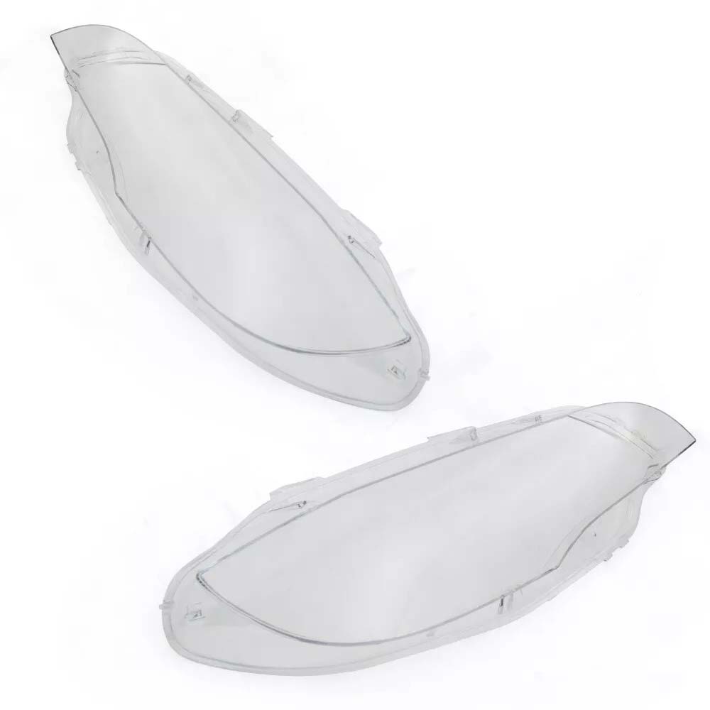 2008-2014 BMW X6 E71 Headlight Headlamp Clear Lens Cover Left+Right Pair